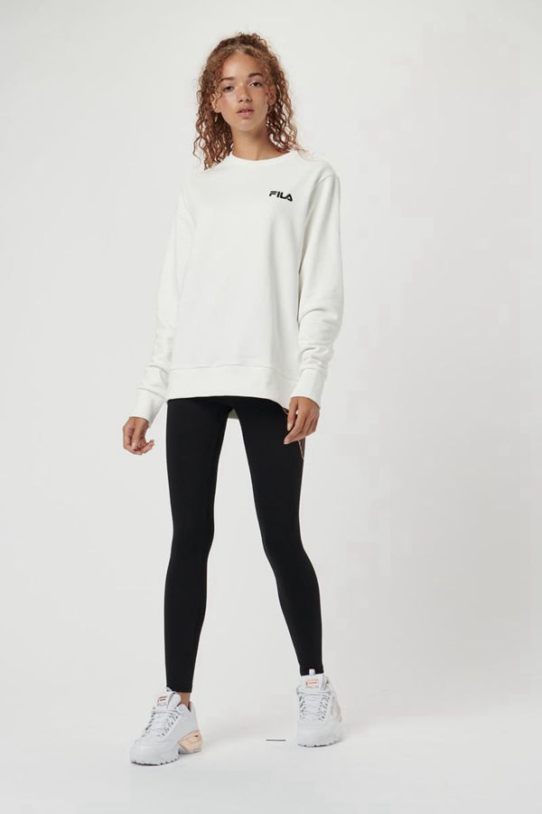 Fila Voyager Box Logo Women's Sweatshirts - White,NZ 194-74231